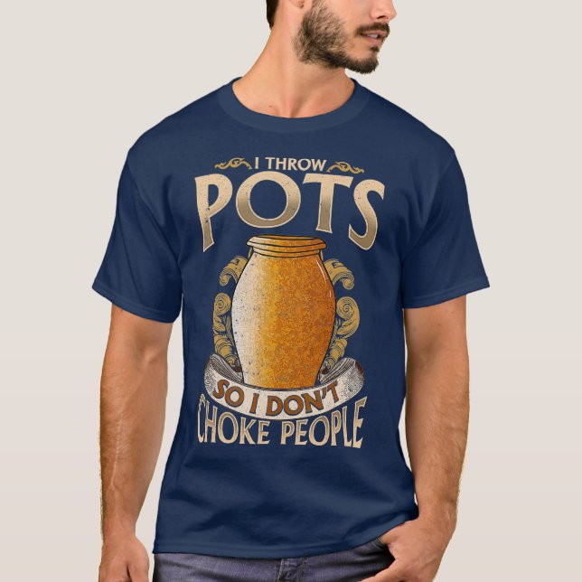 Mens Funny Pottery Ceramic Lover Hobby Pot Fan T-Shirt (Front)