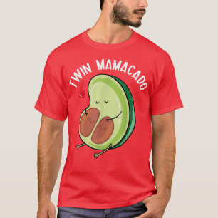 Mens Funny Pregnant Mum Mamacado Twin Pregnancy An T-Shirt