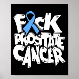 Mens Funny Prostate Cancer Awareness Ribbon Gifts Poster