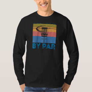 Mens Funny Retro Best Dad By Par Disc Golf Fathers T-Shirt