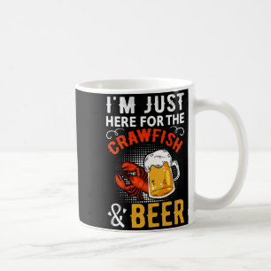 Mens Funny Saying Here for The Crawfish and Beer Coffee Mug