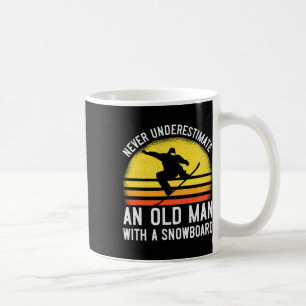 Mens Funny Snowboarding Gift For Men Retro Snowboa Coffee Mug