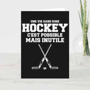 Mens Funny Sports Hockey Quote For Ice Hockey Play Card