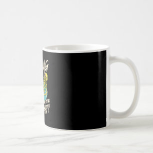 Mens funny spring break vacation skeleton hand coffee mug