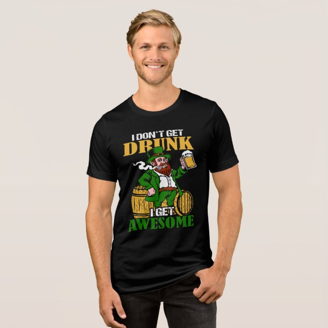 Mens Funny St.Patrick’s Day Tri-Blend Shirt (Front Full)