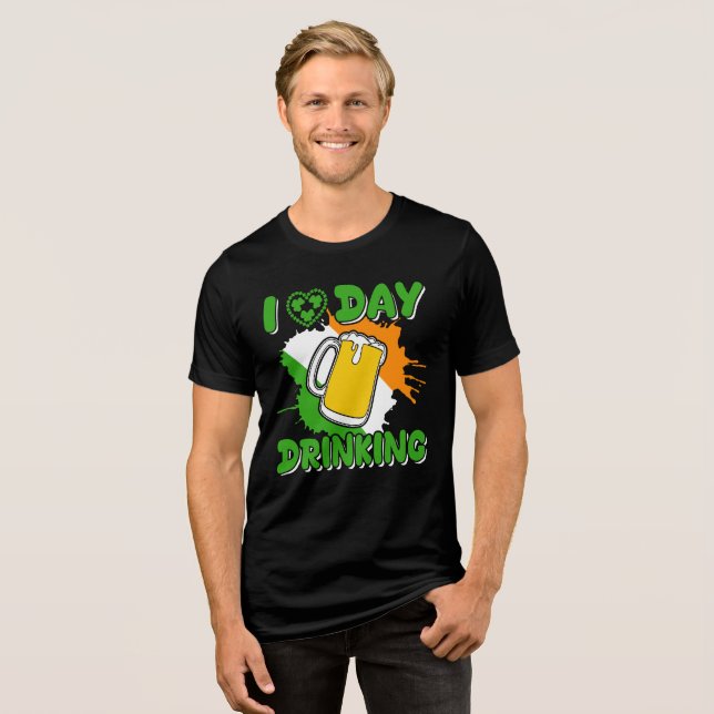 Mens funny St.Patrick's Day  Tri-Blend Shirt (Front Full)