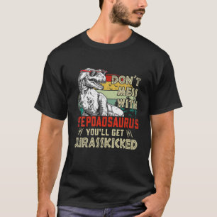 Mens Funny Stepdadsaurus Dinosaur T Rex Vintage Fa T-Shirt