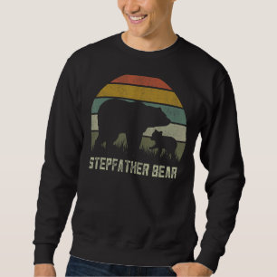Mens Funny Stepfather Bear Cub Kid Fathers Day Bo Sweatshirt