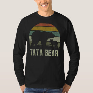 Mens Funny Tata Bear Cub Kid Fathers Day Indian G T-Shirt