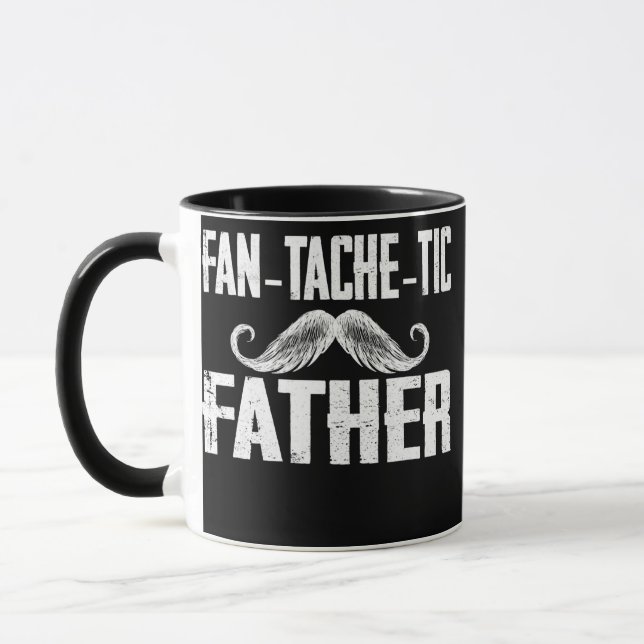 Mens Funny Tee For Fathers Day Fantachetic Father Mug (Left)