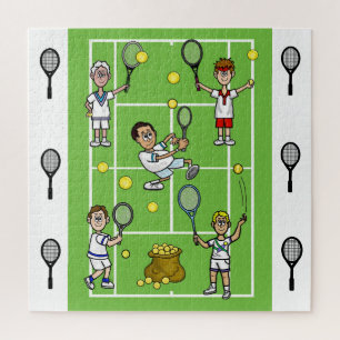 Men's Funny Tennis Puzzle