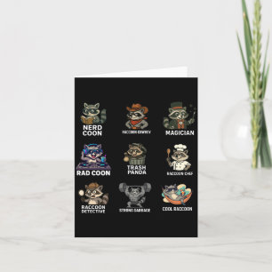 Mens Funny Trash Panda Squad Gift For Animal Card