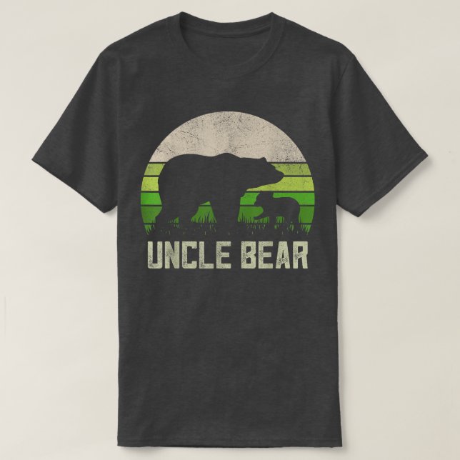 Mens Funny Uncle Bear Shirts From Niece & Nephew,  (Design Front)