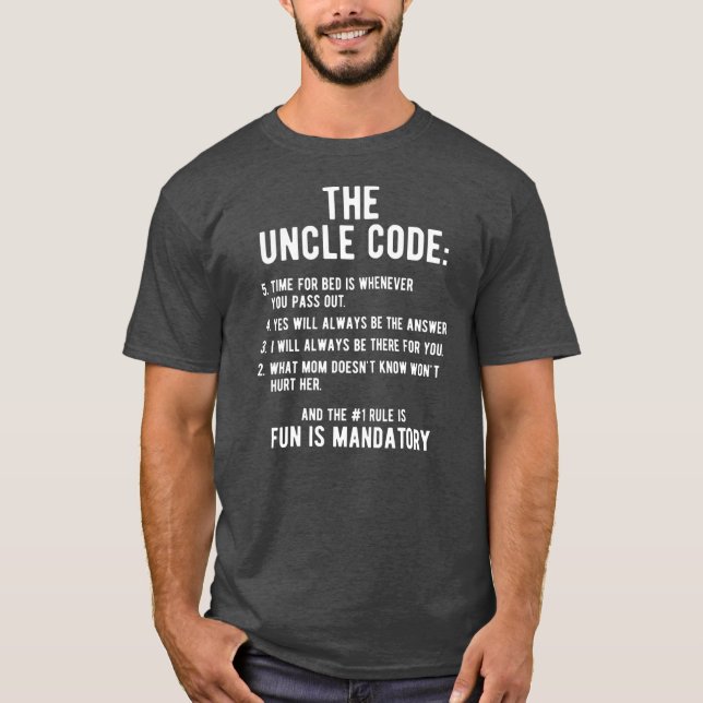 Mens Funny Uncle Gifts From Niece Nephew The T-Shirt (Front)