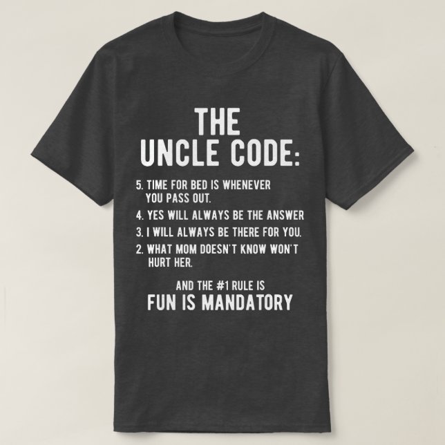 Mens Funny Uncle Gifts From Niece Nephew The Uncle T-Shirt (Design Front)