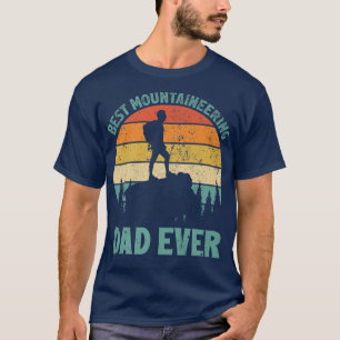 Mens Funny Vintage Best Mountaineering Dad Ever Fa T-Shirt