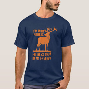 Mens Funny Vintage Hunter I'm Into Fitness Deer Hu T-Shirt