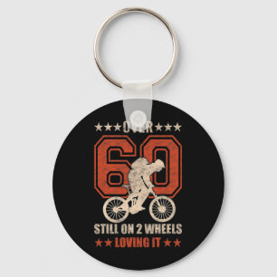 Mens Funny Vintage Mountain Biking Cyclist Bicycle Key Ring