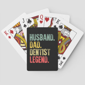 Mens Funny Vintage Shirt Husband Dad Dentist Legen Playing Cards