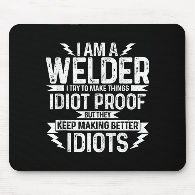 Mens Funny Welder &amp; Apparel Tank Top  Mouse Pad (Front)