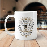 Mens Funny Whiskey 30th Birthday Coffee Mug<br><div class="desc">Celebrate the big 3-0 with style and humour with this vintage whiskey label-inspired birthday design. The black, gold, and white typography is ornate and elegant, giving it a classic retro vintage feel. Perfect for man (or woman!) in your life who loves their scotch, spirits, bourbon, and other liquor drinks. Features...</div>