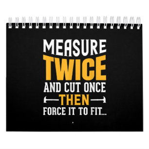 Mens Funny Woodworking Carpenter Quote Saying Gift Calendar