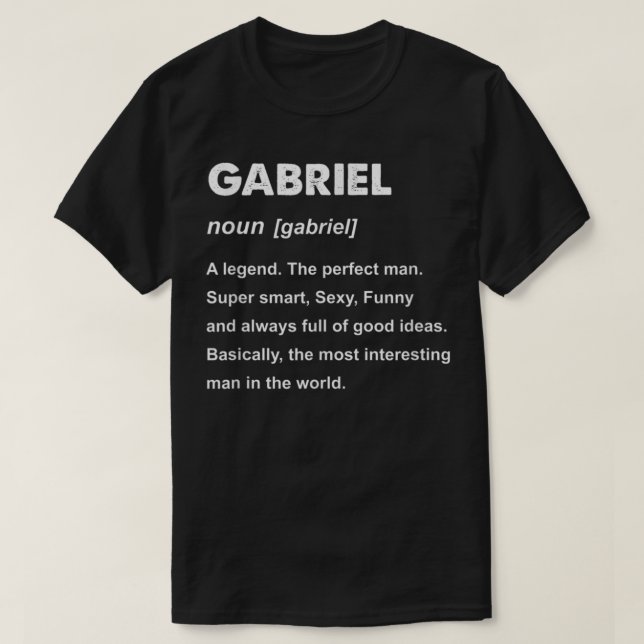 Mens Gabriel Name  T-Shirt (Design Front)