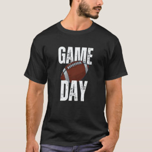 Mens Game Day Football Fantasy Rugby Ball Soccer T-Shirt