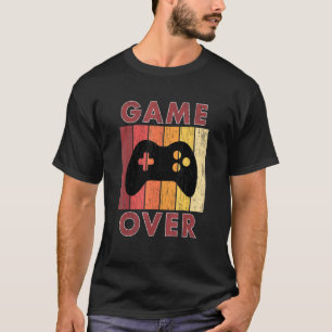 Mens Game Over   Vintage Groom Bachelor Party T-Shirt