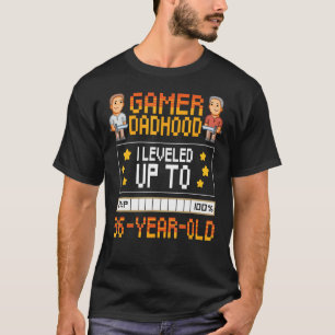 Mens Gamer Dadhood Levelled Up To 36 Year Old 36th T-Shirt