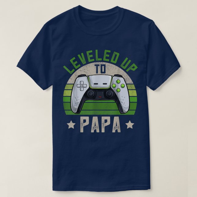 Mens Gamer Papa , Funny Pregnancy Announcement New T-Shirt (Design Front)