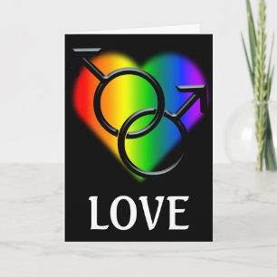 Men's Gay Pride Cards Personalised Love Cards