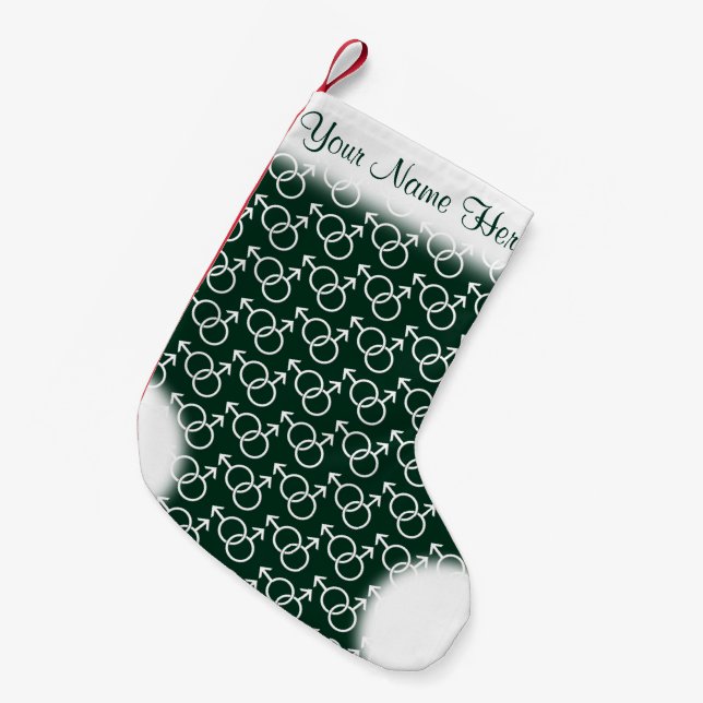 Men's Gay Pride Stocking Custom Love Stocking (Front (Hanging))