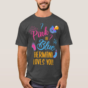 Mens Gender Reveal HERMANO BROTHER  T-Shirt