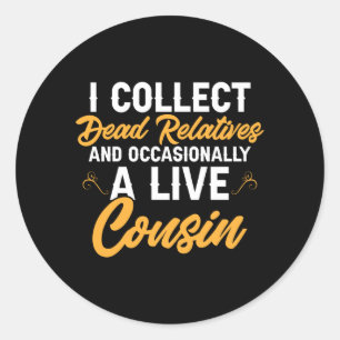 Mens Genealogy Collect Government Agencyd Classic Round Sticker