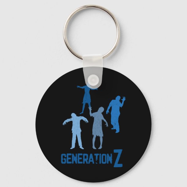 Mens Generation Z Apocalypse Zombie Ungovernment Key Ring (Front)