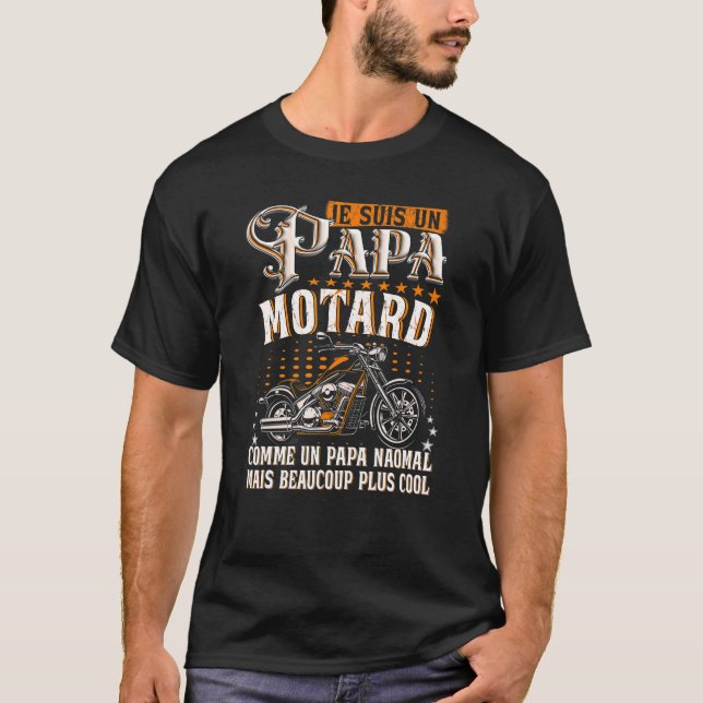 Mens Gentlemen – Je Suis Un Papa Motard Qui Dit Mo T-Shirt (Front)