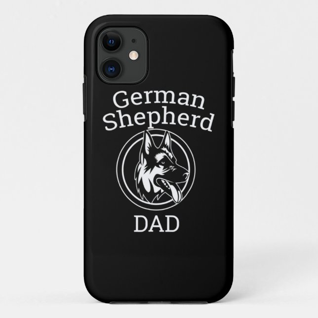 Mens German Shepherd Dad Case-Mate iPhone Case (Back)