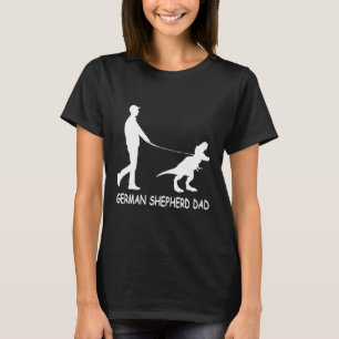 Mens German Shepherd Dad Dinosaur Gsd Owners T-Shirt