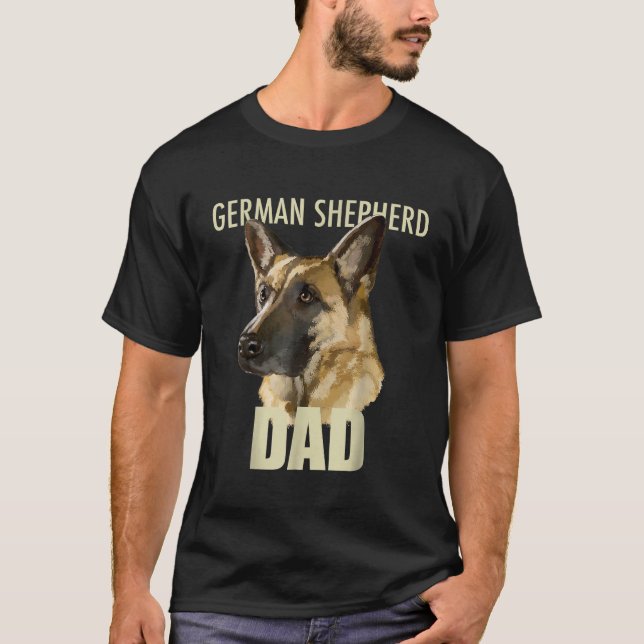 Mens German Shepherd Dad Dog T-Shirt (Front)
