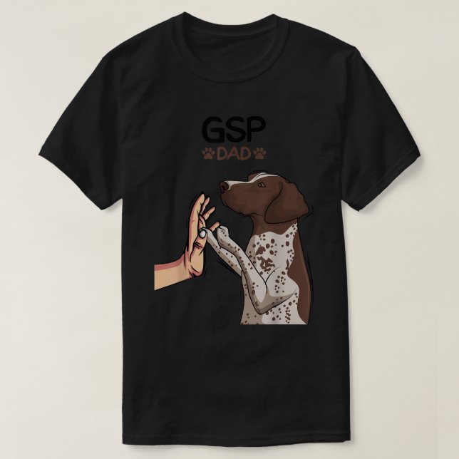 Mens German Shorthaired Pointer GSP Dog Dad  T-Shirt (Design Front)