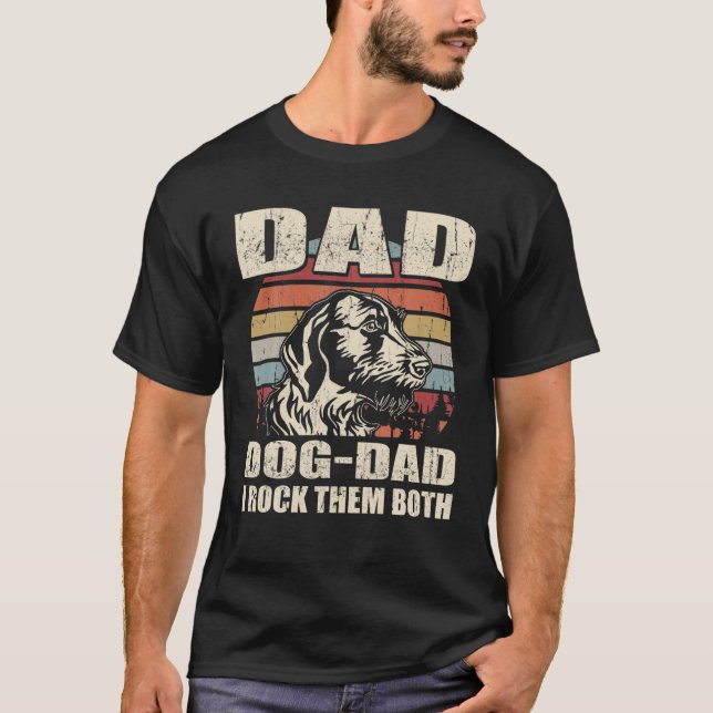 Mens German Wirehaired Pointer Dad And Dog Dad I R T-Shirt (Front)