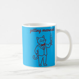Mens Getting Meowied Funny Cat Wedding Bride Groom Coffee Mug