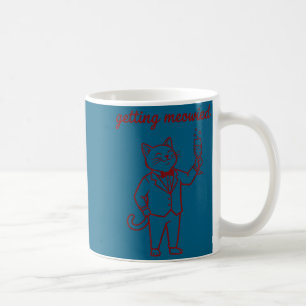 Mens getting meowied funny cat wedding bride groom coffee mug