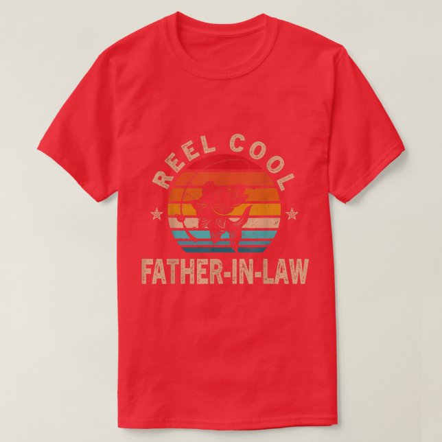 Mens Gift For Fathers Day Tee  Reel Cool FatherInL (Design Front)