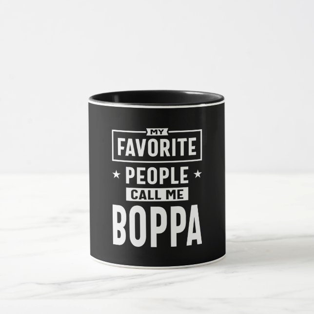Mens Gift My Favourite People Call Me Boppa Mug (Center)