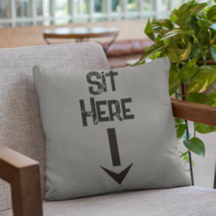 Men's gift simple style Sit here statement man Cushion