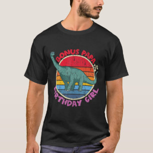 Mens Girl Birthday I Bonus Papa I Brachiosaurus I T-Shirt