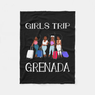 Mens girls trip grenada womens bachelorette fleece blanket