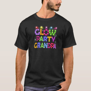 Mens Glow Party Grandpa Birthday Lights Party Fath T-Shirt